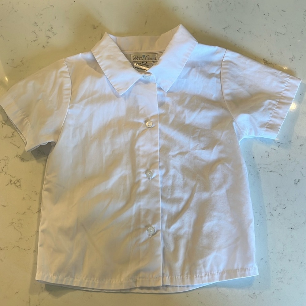 Petit Ami White Oxford Short Sleeve Button Down